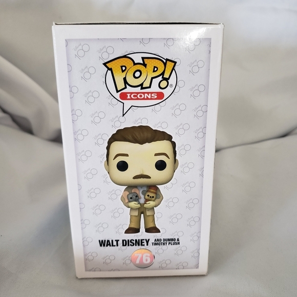 Funko Pop Icons Disney 100 Walt Disney Dumbo & Timothy Vinyl Figure 2023 #76 - Picture 4 of 8